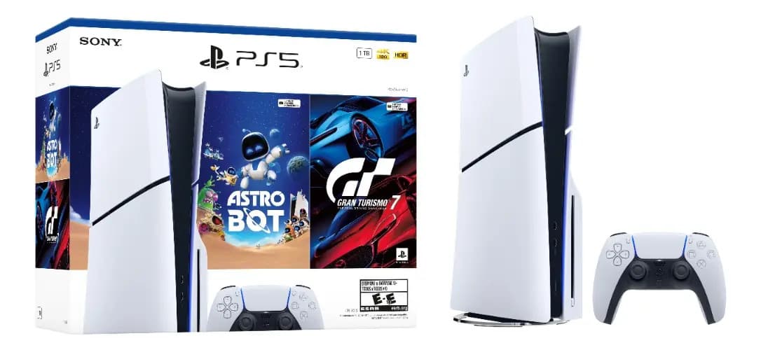 PS5 Slim Standard 1TB + Astro Bot + Gran Turismo 7