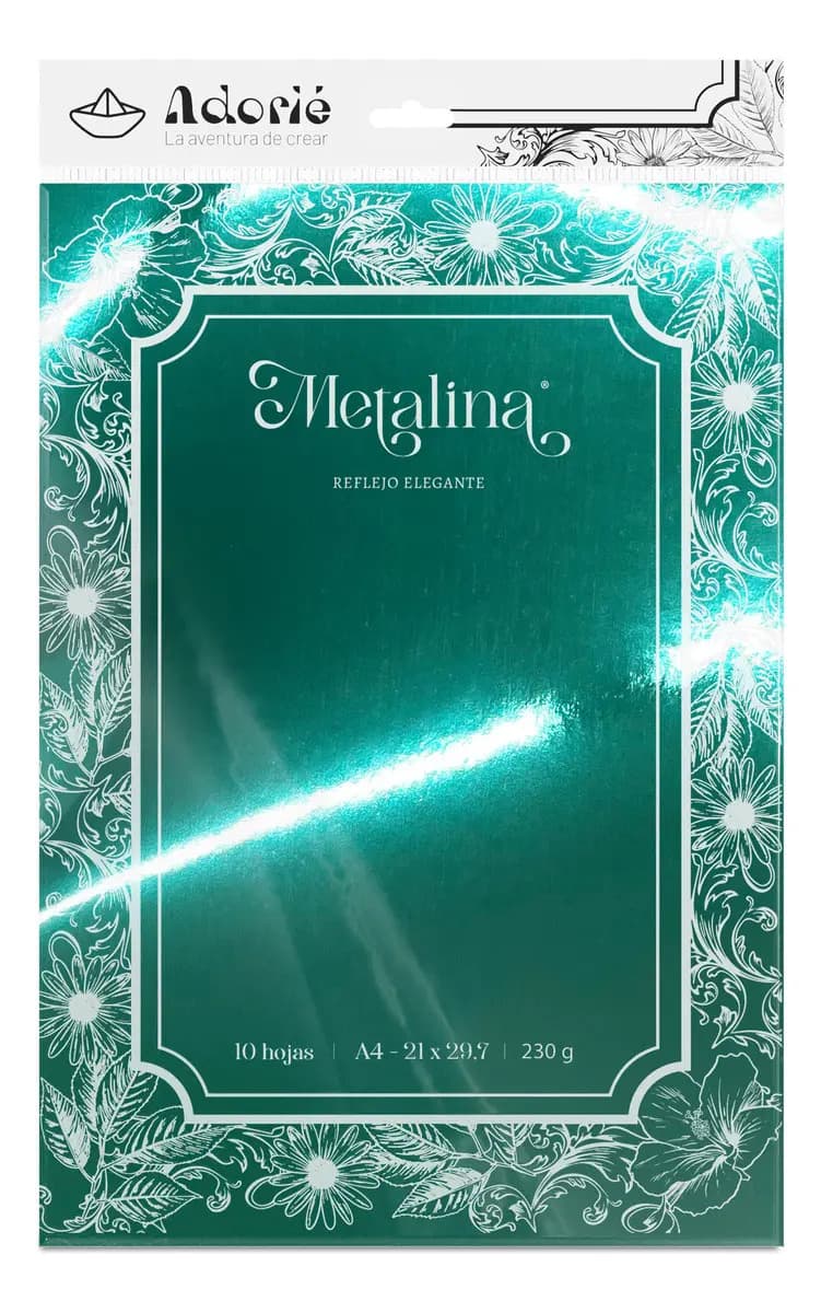 Metalina By Adorié 230g X 50 Hojas Color Aquamarine