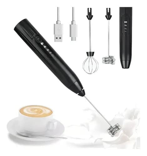 Batidor Espumador 2 En 1 Leche Cafe Huevo Recargable Usb