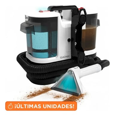 Aspiradora Limpia Tapizados Gadnic 700W Doble Tanque Succion Potente Accesorios Intercambiables