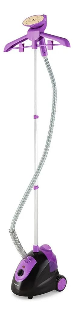 Plancha Vertical Winco Quita Arrugas A Vapor Con Percha Color Blanco con Violeta