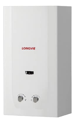 Calefón Longvie Tiro Natural Pilotless 14 Litros Cn514ss Gn Color Blanco