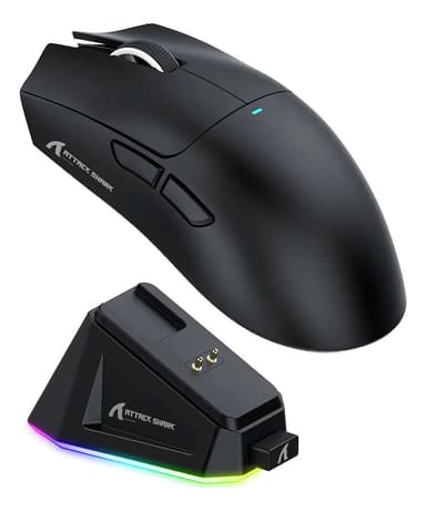 Mouse Gamer X11 Attack Shark Tri Mode 22000 dpi Paw3311 Dock Color Negro