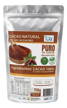 Tienda Ilae Cacao No Alcalino Puro Sin Azucar Sin Aditivos