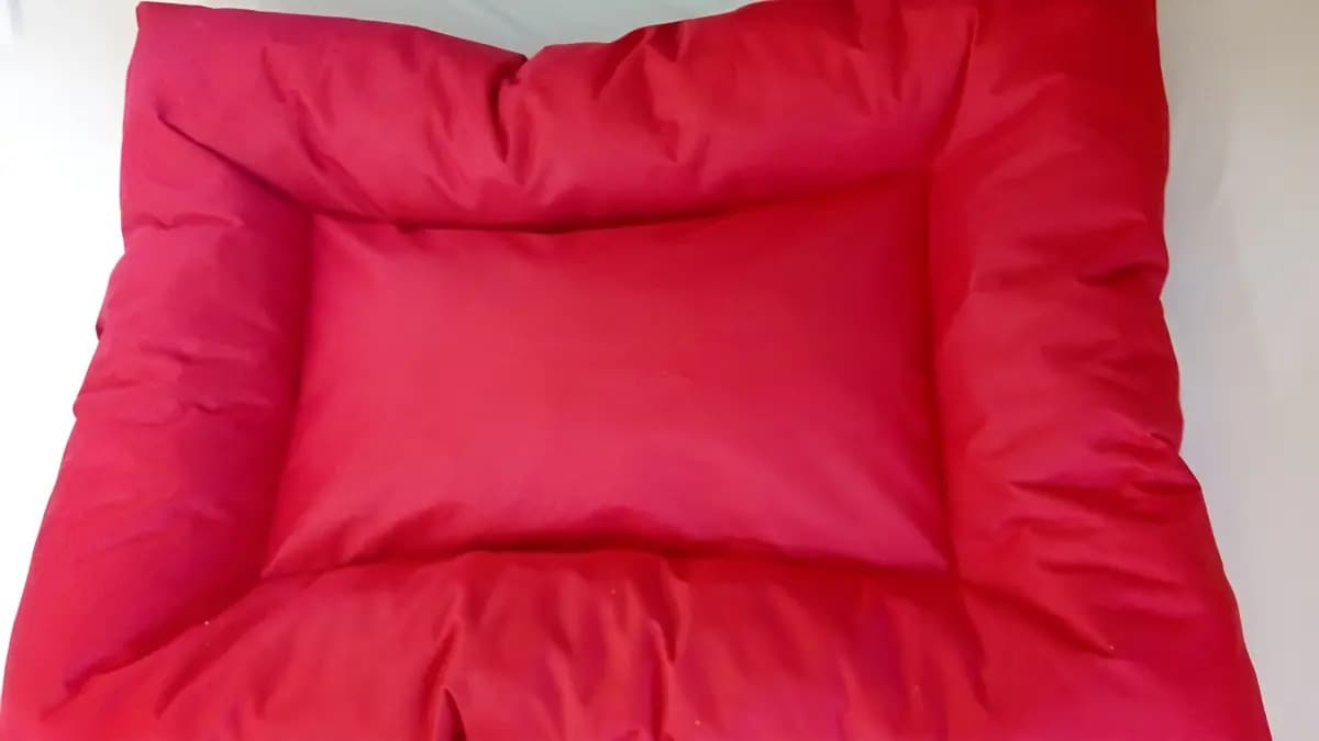 Cama Para Perros 120 X 80 Tela Antidesgarro Color Antidesgarro Rojo