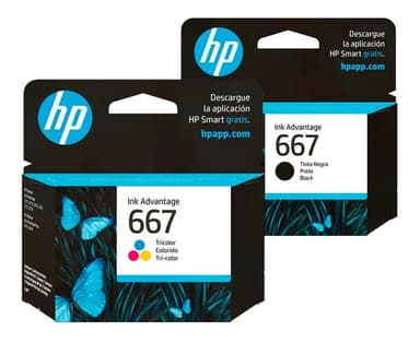 Combo Cartuchos Hp 667 Negro Color 2775 2778 4135
