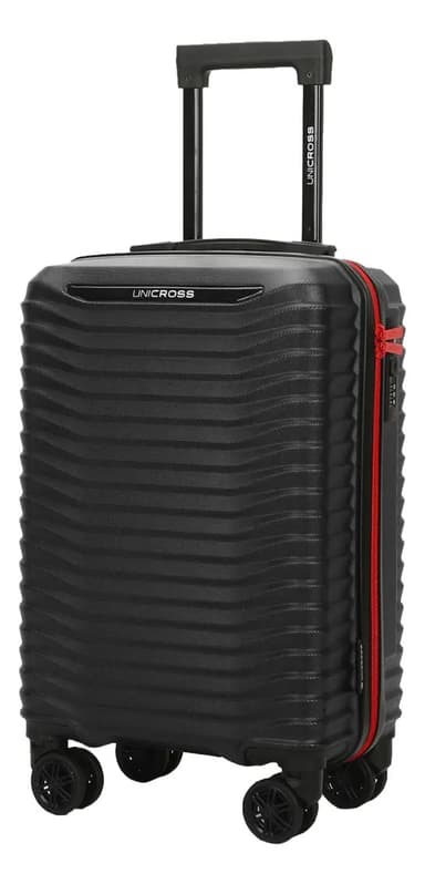Valija Maleta Carry On De Cabina Para Viaje Rigida Liviana 20 Ruedas 360 Abs Unicross 62.2076 Color Negro