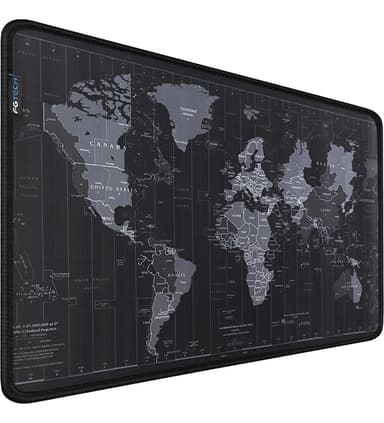 Mouse Pad Gamer 120x50 Xxl Antideslizante Bordes Cosidos Mapamundi Malvinas
