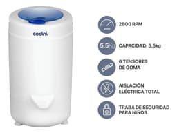 Secarropas Codini Advance Ad55 - 5.5kg Blanco