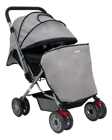 Cochecito Cuna Bebé Avanti Manija Rebatible Dallas Color Gris Chasis Gris