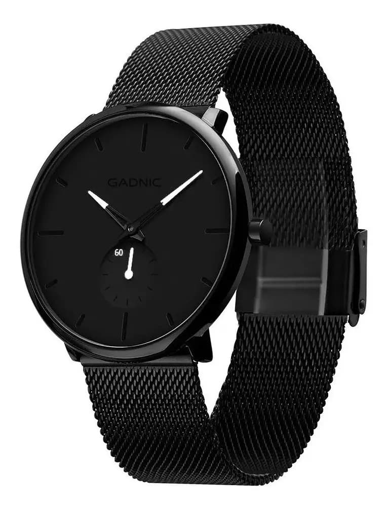 Reloj pulsera Gadnic Ares con correa de acero inoxidable color negro