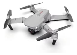Drone Mini E88 Cámara Dual Hd 480p Y Control Remoto Negro Blanco