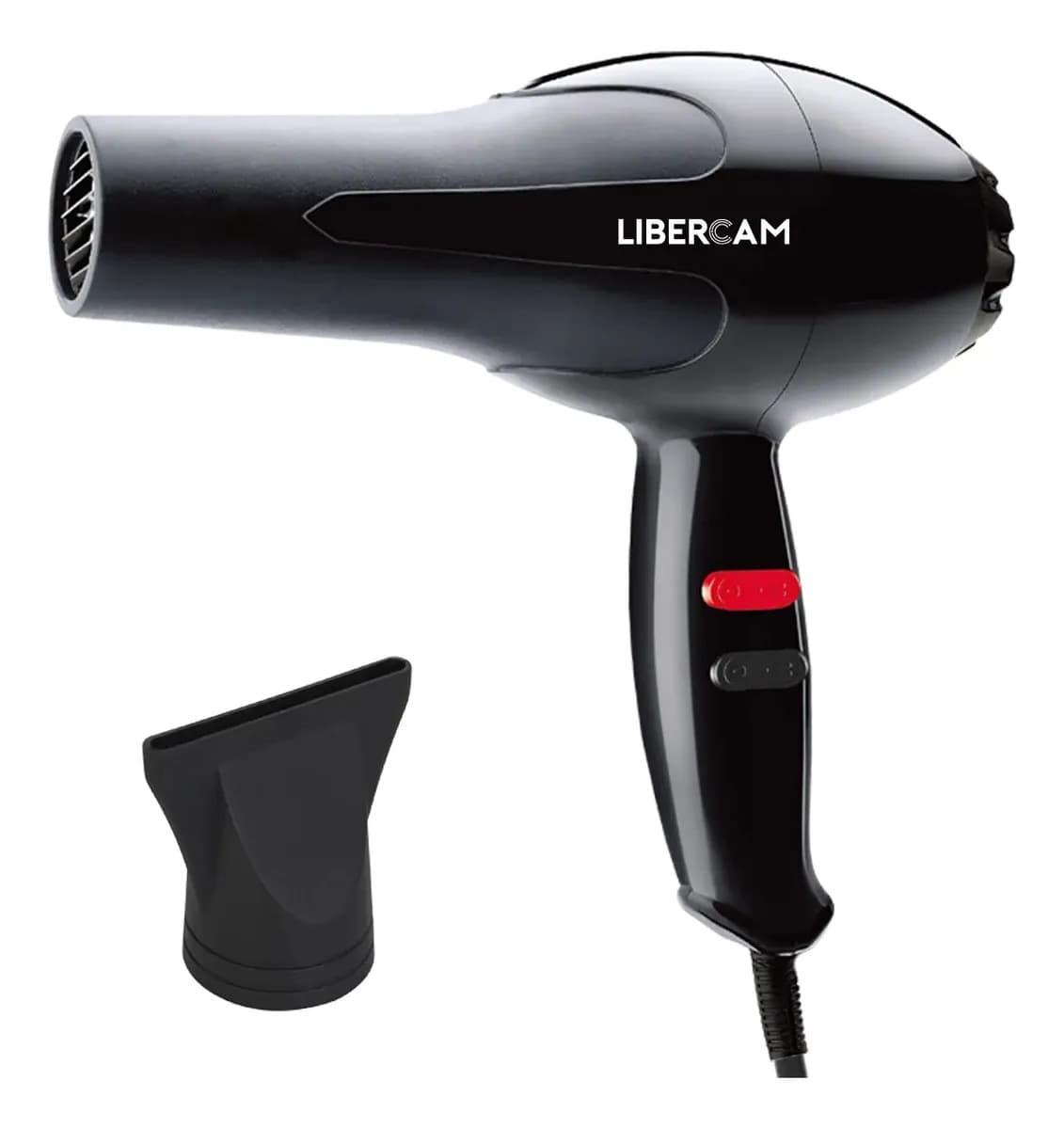 Secador De Pelo Cabello LIBERCAM RSEC-02 Frio Caliente 2 Velocidades 1800W Color Negro