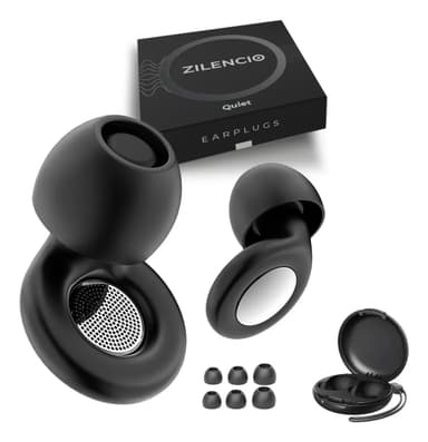 Tapones Auditivos Silicona Zilencio Quiet 30 dB Negro Viajar Dormir