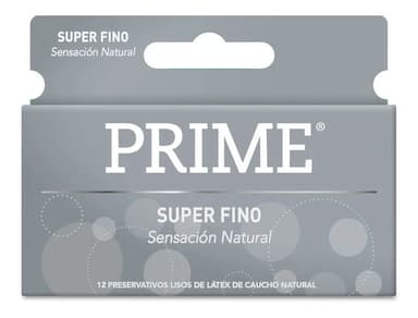 Preservativos Prime De Látex Súper Fino X 12 Un