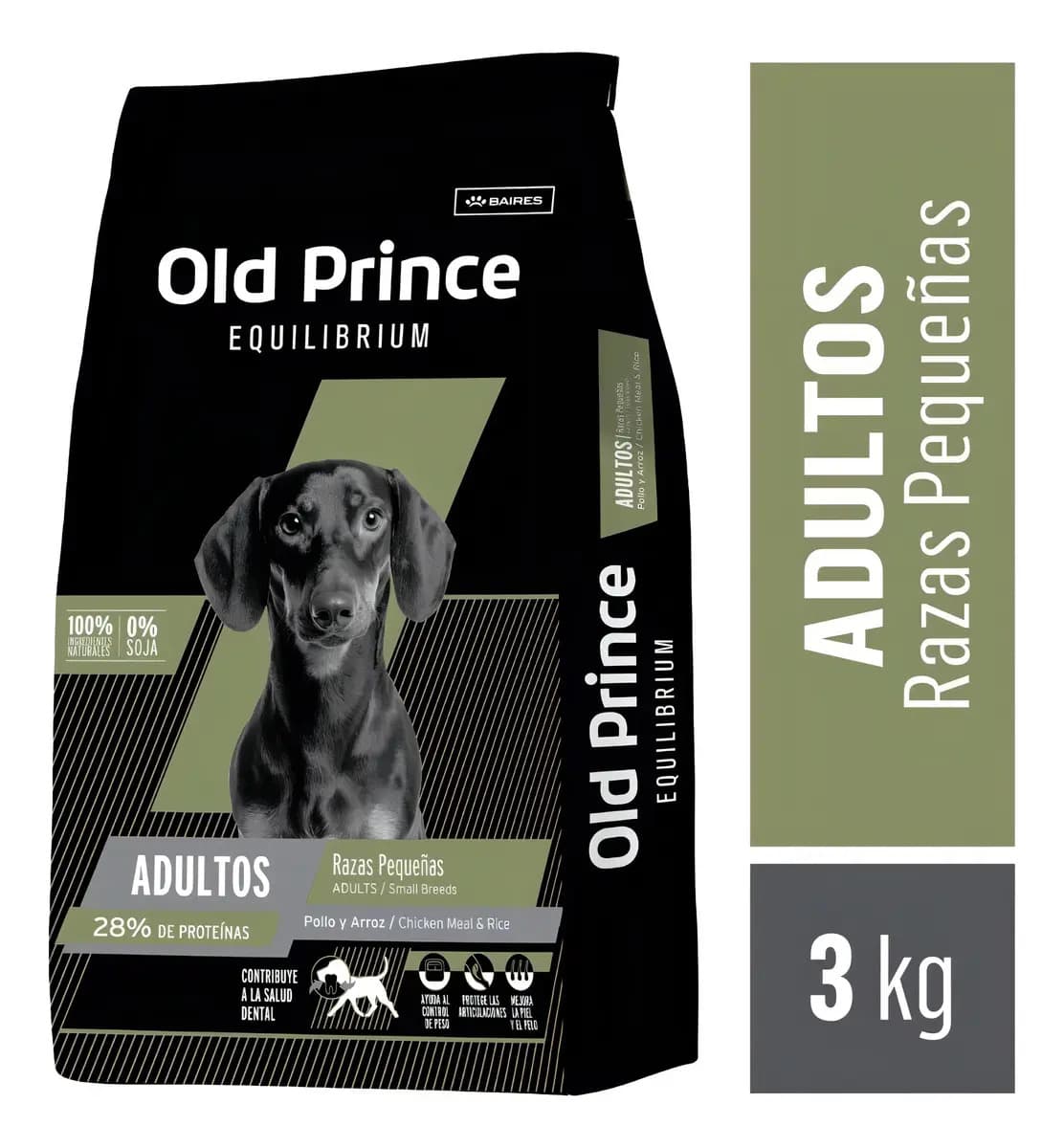 Alimento Old Prince Equilibrium Old Prince Equilibrium para perro adulto de raza pequeña sabor pollo y arroz de 3 kg