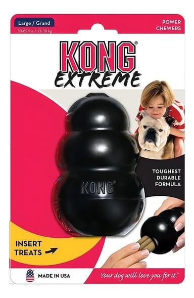 Kong Extreme Large Juguete Rellenable Goma Perro Mordida Fuerte Negro