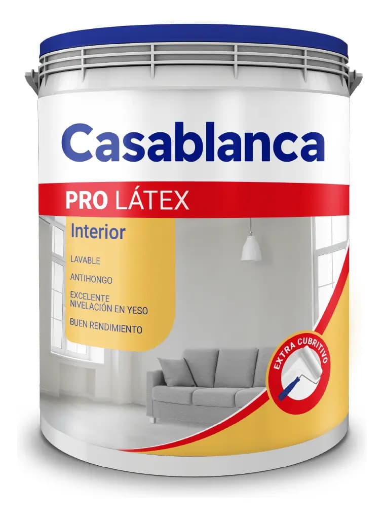Casablanca Pro Pintura Látex Interior X 10 Lts Acabado Mate Color Blanco