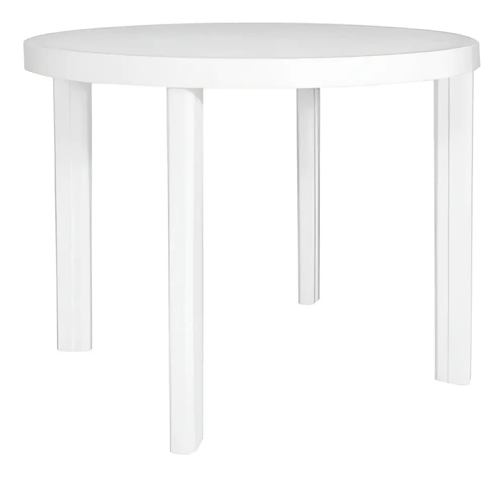 Mesa Redonda Pvc Garden Life Blanco Guinea