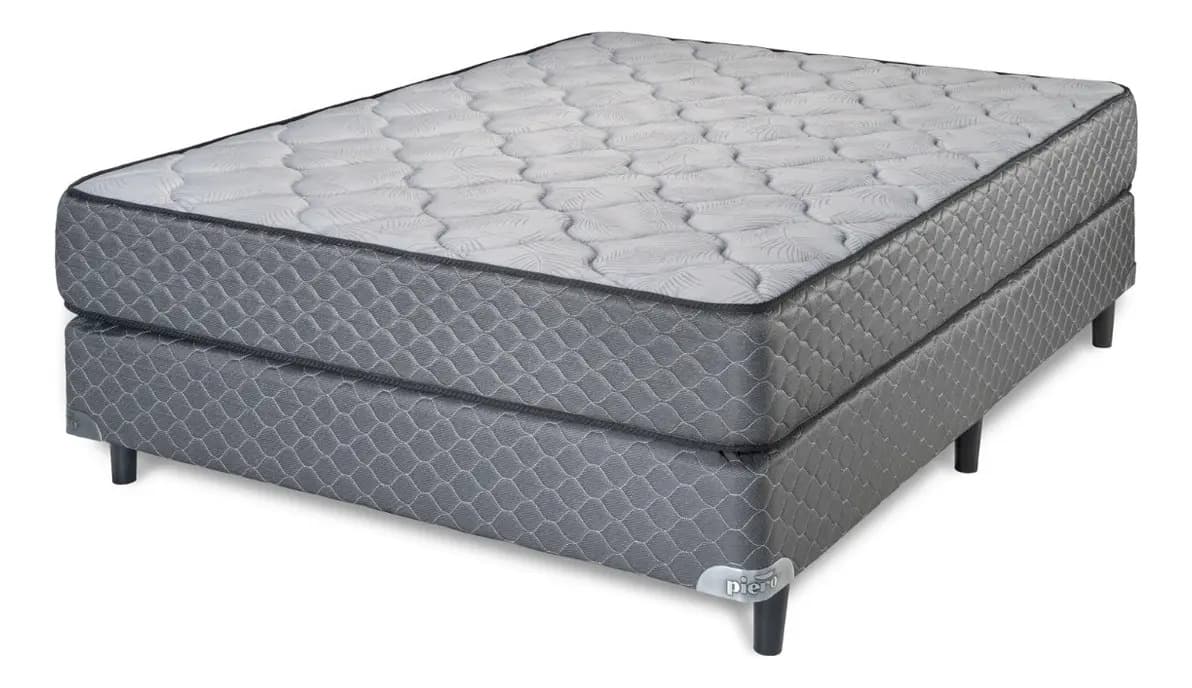 Colchon Sommier Piero Nova 2 Plazas 140x190 Selectogar Color Gris