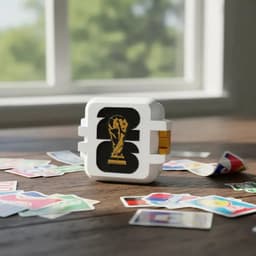 Estuche Caja Organizadora Figuritas Mundial 2026 INFINIPRINTS3D IP3D Estuche Blanco Porta Figuritas Panini Album Futbol Figus Coleccionables Organizador Compacto Protector Figuritas Repetidas Portatil