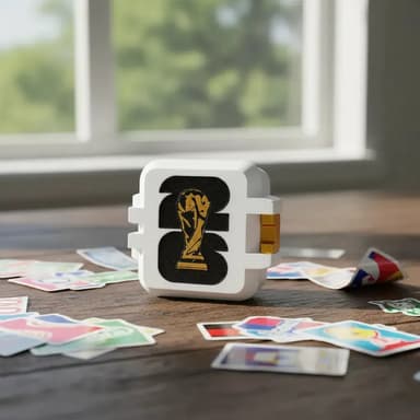 Estuche Caja Organizadora Figuritas Mundial 2026 INFINIPRINTS3D IP3D Estuche Blanco Porta Figuritas Panini Album Futbol Figus Coleccionables Organizador Compacto Protector Figuritas Repetidas Portatil