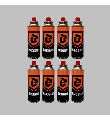 Pack de 8 Cartuchos De Gas Butano Brogas 466-1
