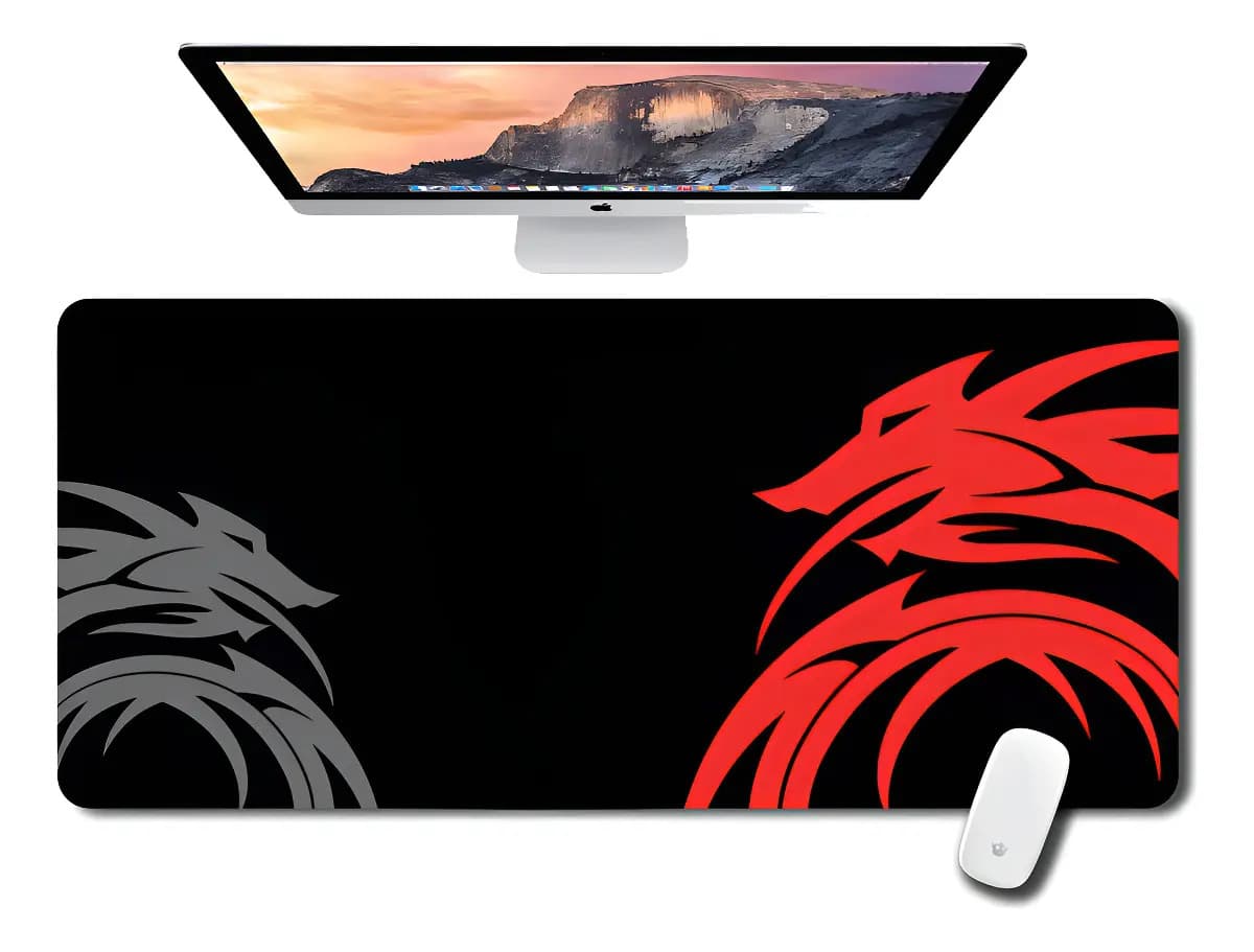 Mouse Pad XXL 84x38cm Gamer Antideslizante CDTek Dragons
