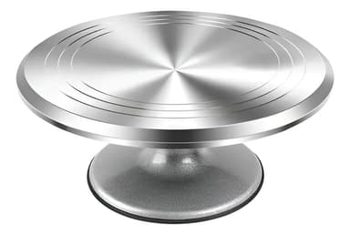 Base Plato Giratorio Acero Inoxidable Para Tortas Repostería 30cm Profesional Antideslizante Con Rotación 360° Suave Para Decorar Tortas