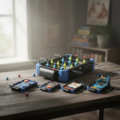 Juego De Mesa 5 En 1 SportsGP Metegol Ping Pong Hockey Bolos Básquet
