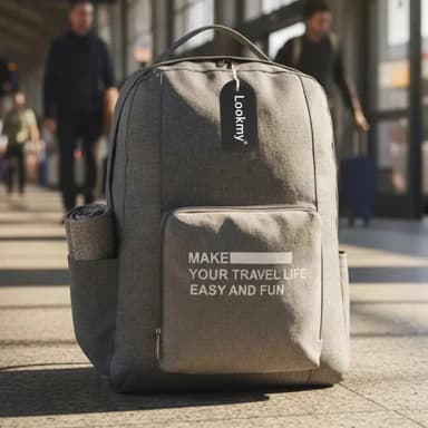 Mochila plegable viaje avión cabina Liviana Gris Lookmy | Organizador de viaje bolso impermeable | Equipaje de mano hombre mujer sujeción carry on | Mochila viaje cabina avión Low Cost