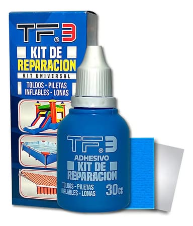 Kit Reparación TF3 Piletas Lona Inflables Juguetes Parche Adhesivo PVC