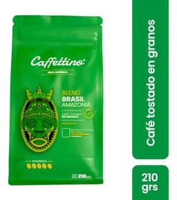 Café Tostado Granos Caffettino Brasil Intenso Amazonia 210g