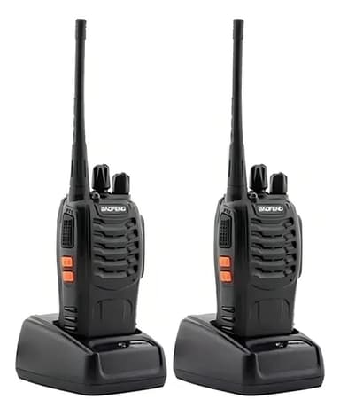 Pack 2 Transmisor 2 Vías Baofeng Bf-888s Negro Bandas De Frecuencia Uhf