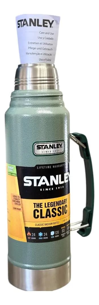 Termo Stanley Acero Inoxidable 1 Litro Frio Caliente 24 Hs Color Hammertone green