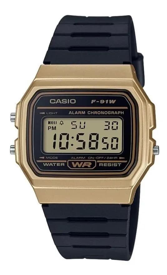 Reloj Pulsera Casio Collection F-91WM-9A digital Color Dorado