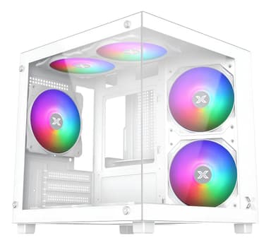 Gabinete Gamer Xigmatek Blanco Aqua Nano II Arctic M-ATX 7 Ventiladores