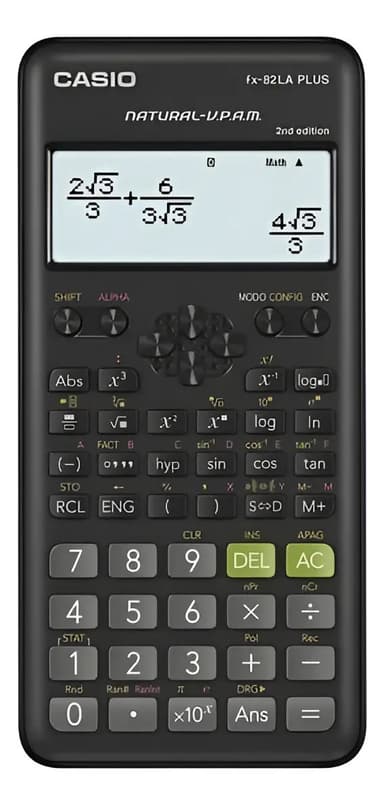 Calculadora Casio Fx-82la Plus Científica En Español Color Gris