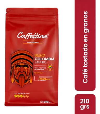 Café Tostado Granos Caffettino Colombia Zaffiro 210g