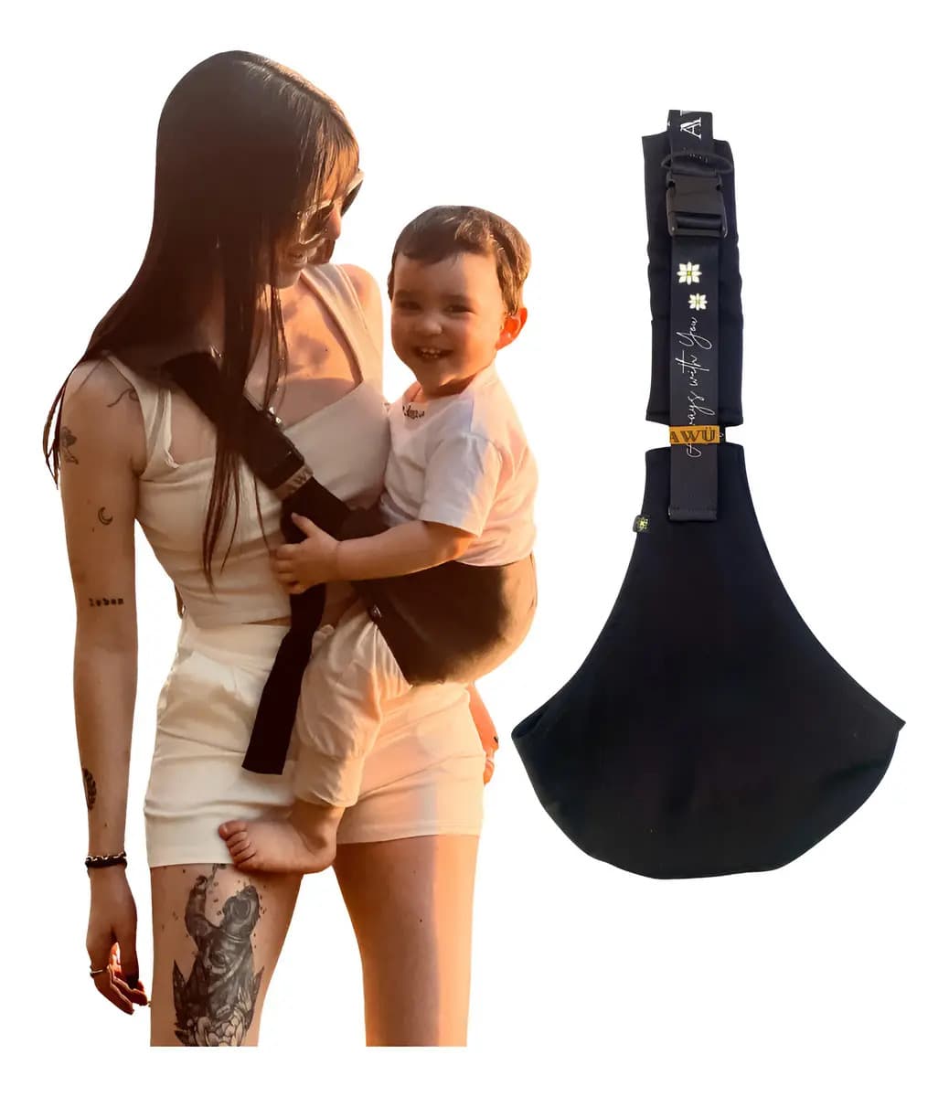 Mochila Porta Bebe Porteo Color Black + Awü