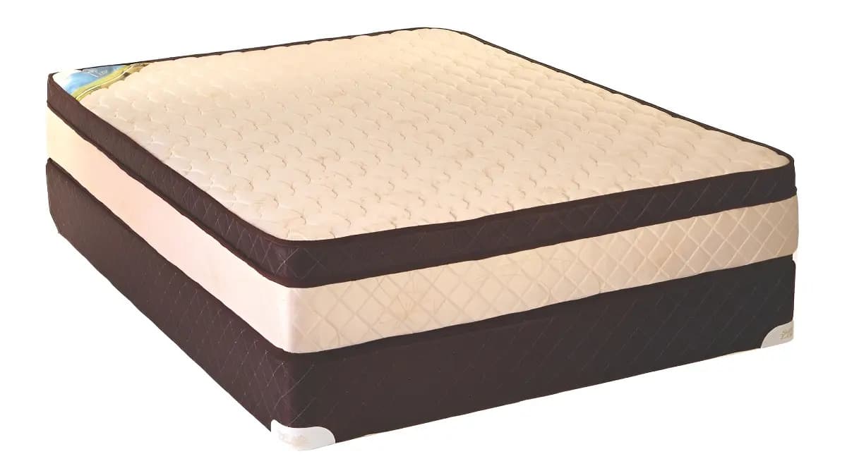 Sommier Queen Size 160x200 Espuma 30kg Para 100kg Color Beige