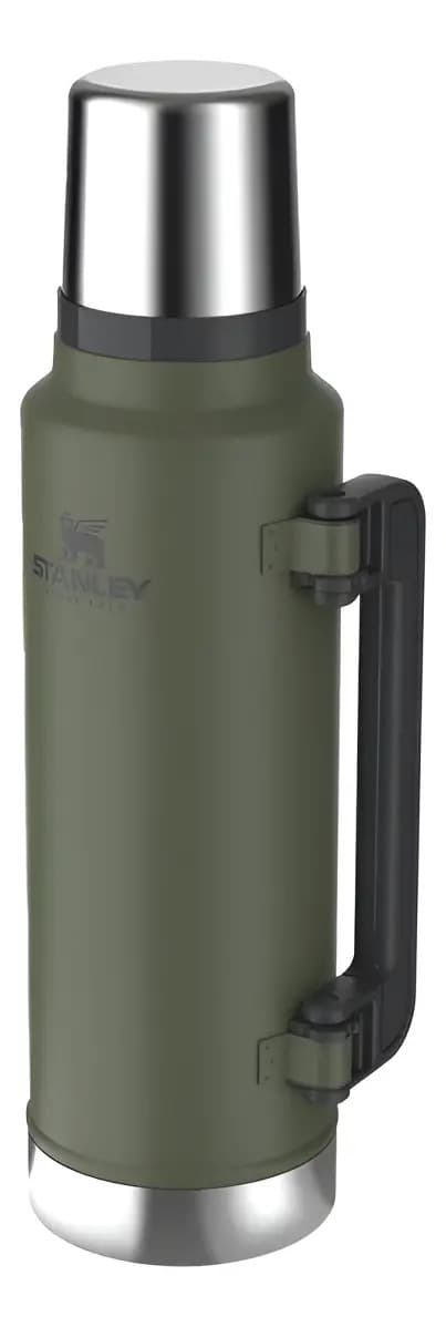 Termo Stanley Clásico 1.4 Lts Asa Plegable Verde Dried Pine Verde Musgo