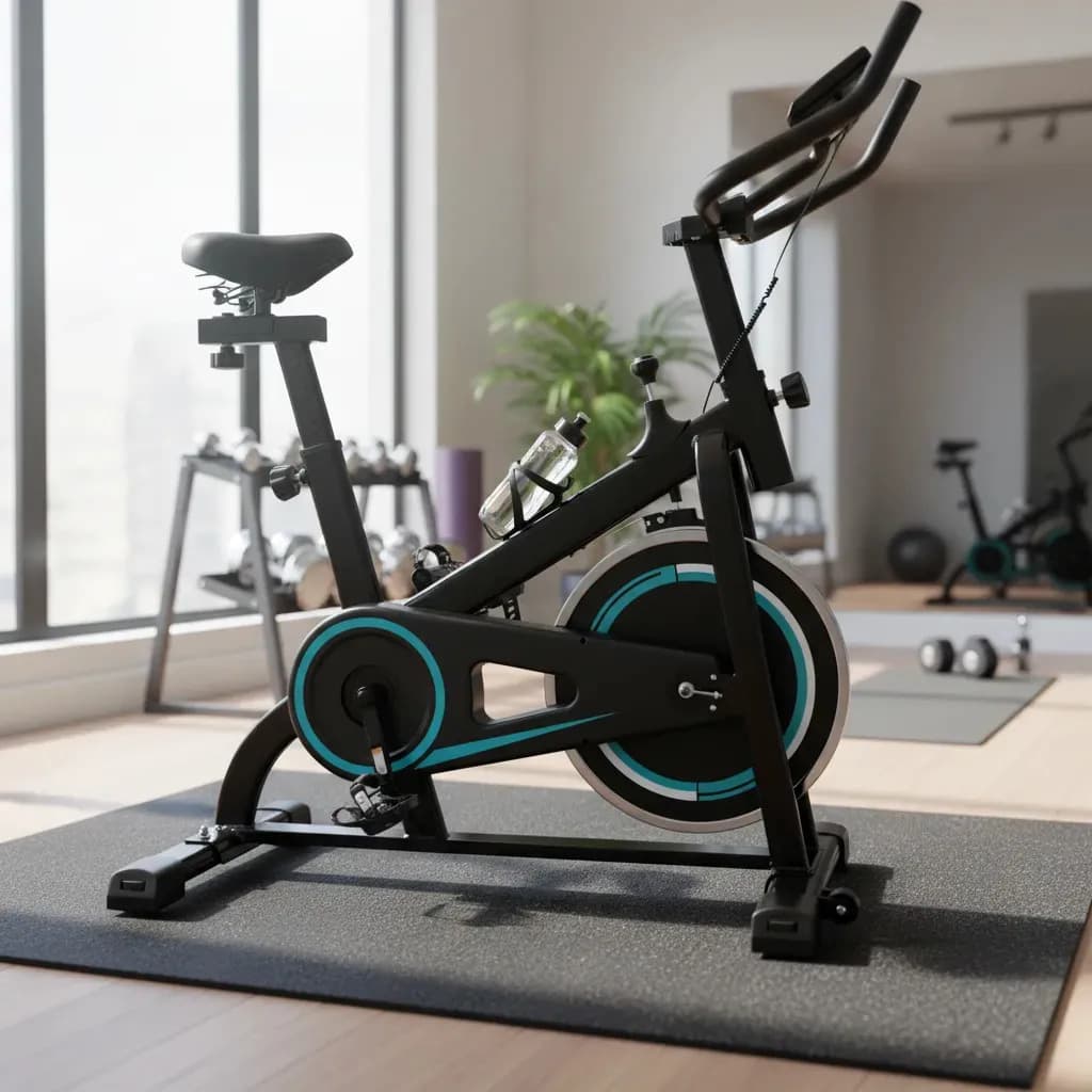 Bicicleta Fija Spinning Ejercicio Indoor Profesional 120kg Reforzada Bluetooth 6kg Nictom Bs01
