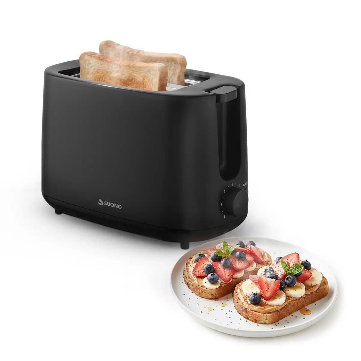 Tostadora Eléctrica Suono 2 Rebanadas 7 Niveles 750 W Negro