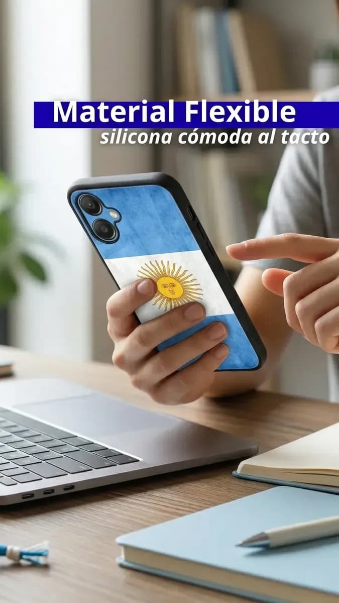 Funda Para Samsung A06 Diseño Argentina Silicona Antigolpes Premium Protección Total Antideslizante Ajuste Perfecto Acceso Preciso Cámara Y Botones Estilo Bandera Ideal Regalo Sean Eternos