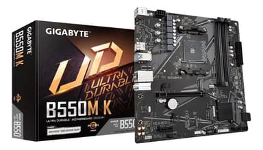 Placa madre Gigabyte B550mk DDR4 AM4 formato micro ATX color negro
