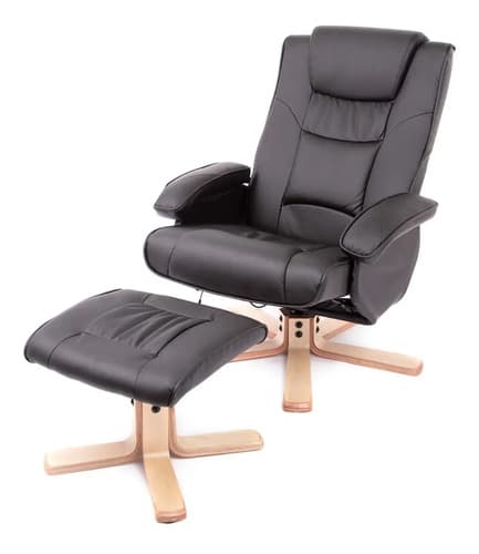 Sillón Masajeador Wolke Relax Reclinable Motores + Calor Gti Color Black