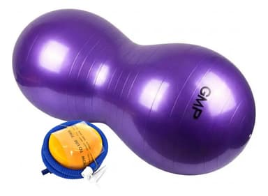 Pelota Mani 90x40 Violeta Pilates Yoga Con Inflador