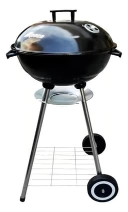 Parrilla Móvil Alpaca ALP-22018A Negro 90cm Con Tapa Emparrillado Desmontable