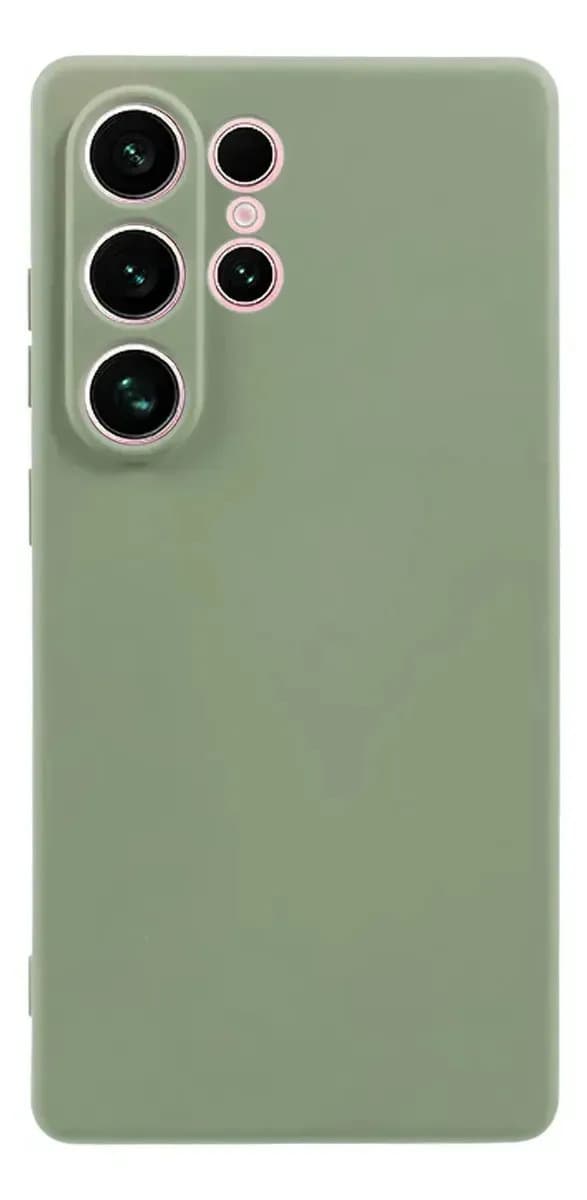 Funda Para Samsung S26 Ultra Verde Protector Silicona Suave Con Felpa Gamuza Interior Microfibra Sin Rayones Proteccion Completa De Lente De Camara - Verde